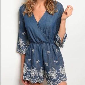 Denim Romper